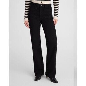 Madewell Cleo Straight Jeans Womens 28 Black High Rise NWT Straight Leg $148